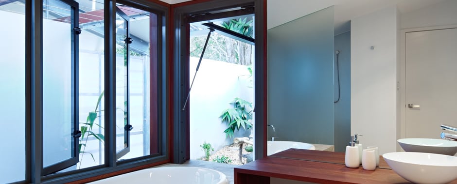 A Casement Window in a Bathroom